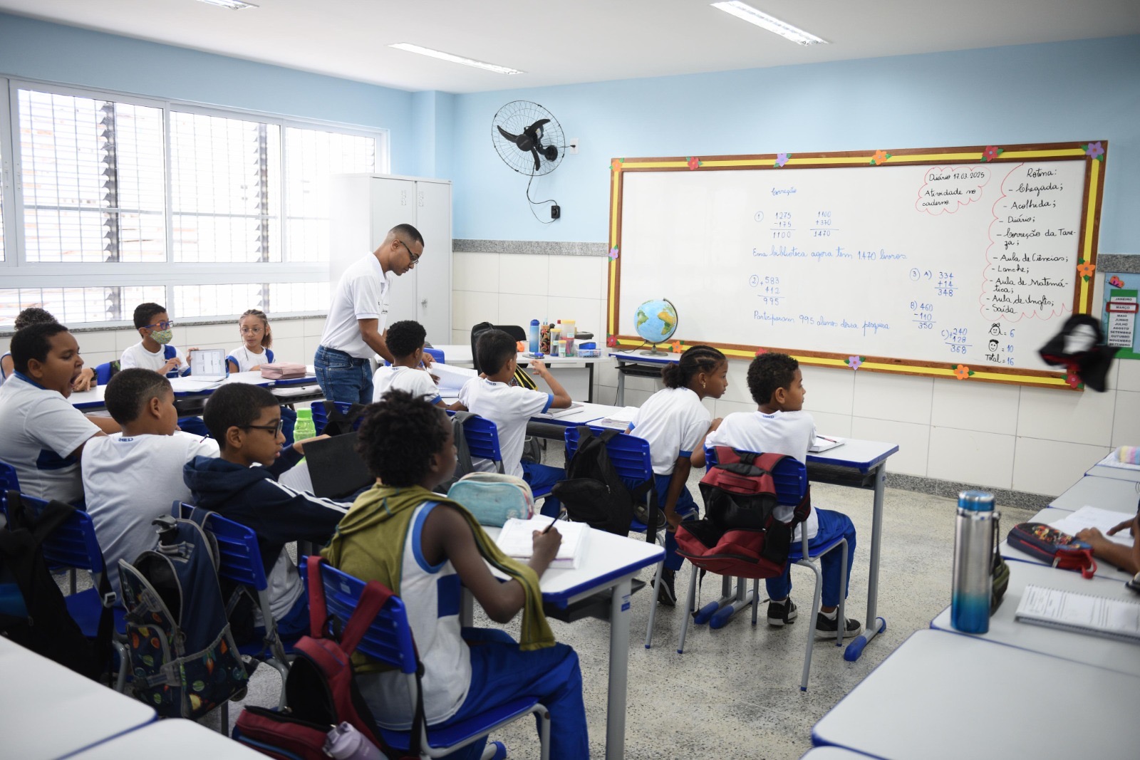 Capa: Escola em São Caetano é reconstruída pela Prefeitura e passa a atender 460 alunos com salas climatizadas