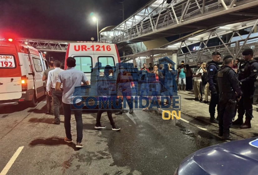 Capa: LATROCÍNIO: morre trabalhador baleado durante assalto em ponto de ônibus na Avenida ACM