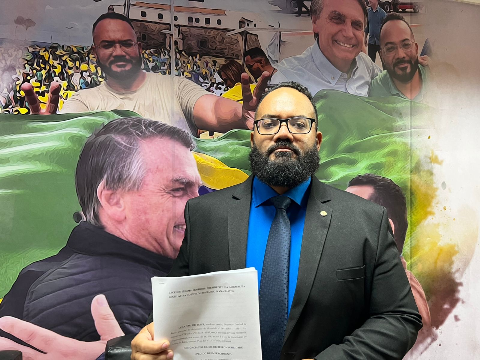 Capa: Após governador sugerir “levar para vala” bolsonaristas, Leandro de Jesus protocola impeachment de Jerônimo Rodrigues