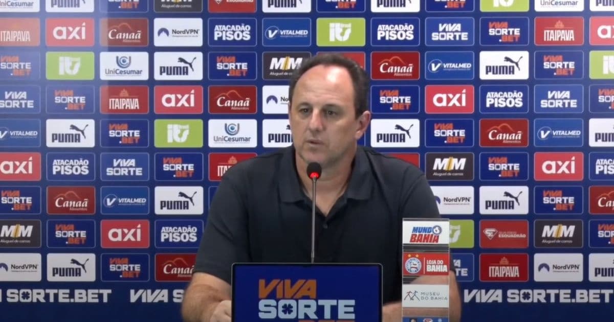 Capa: Rogério Ceni elogia intensidade do Bahia após maratona: “É o Superman que não se entrega”