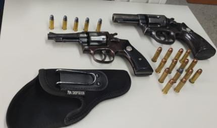 Capa: Armas de fogo e munições são apreendidas pela PM no município de Andorinha